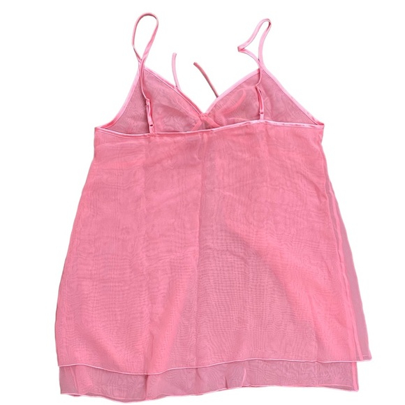 I enji Vintage Pink Babydoll Sheer Lingerie Top - Picture 2 of 4